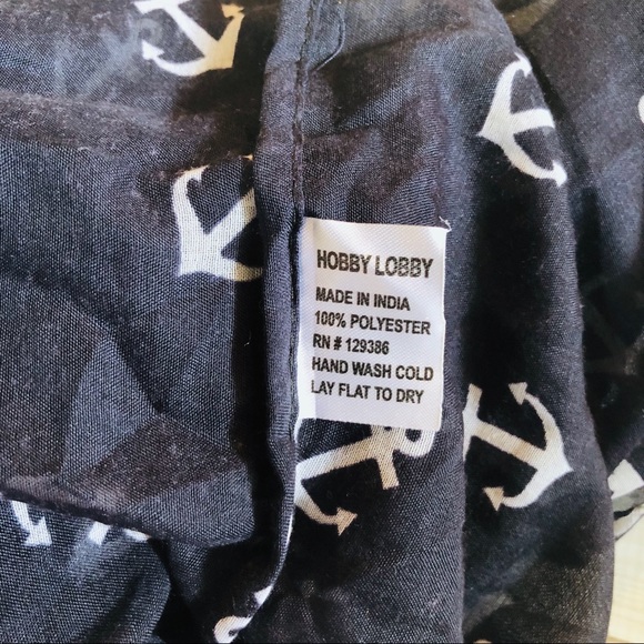 Navy Anchor Infinity Scarf - Picture 3 of 3